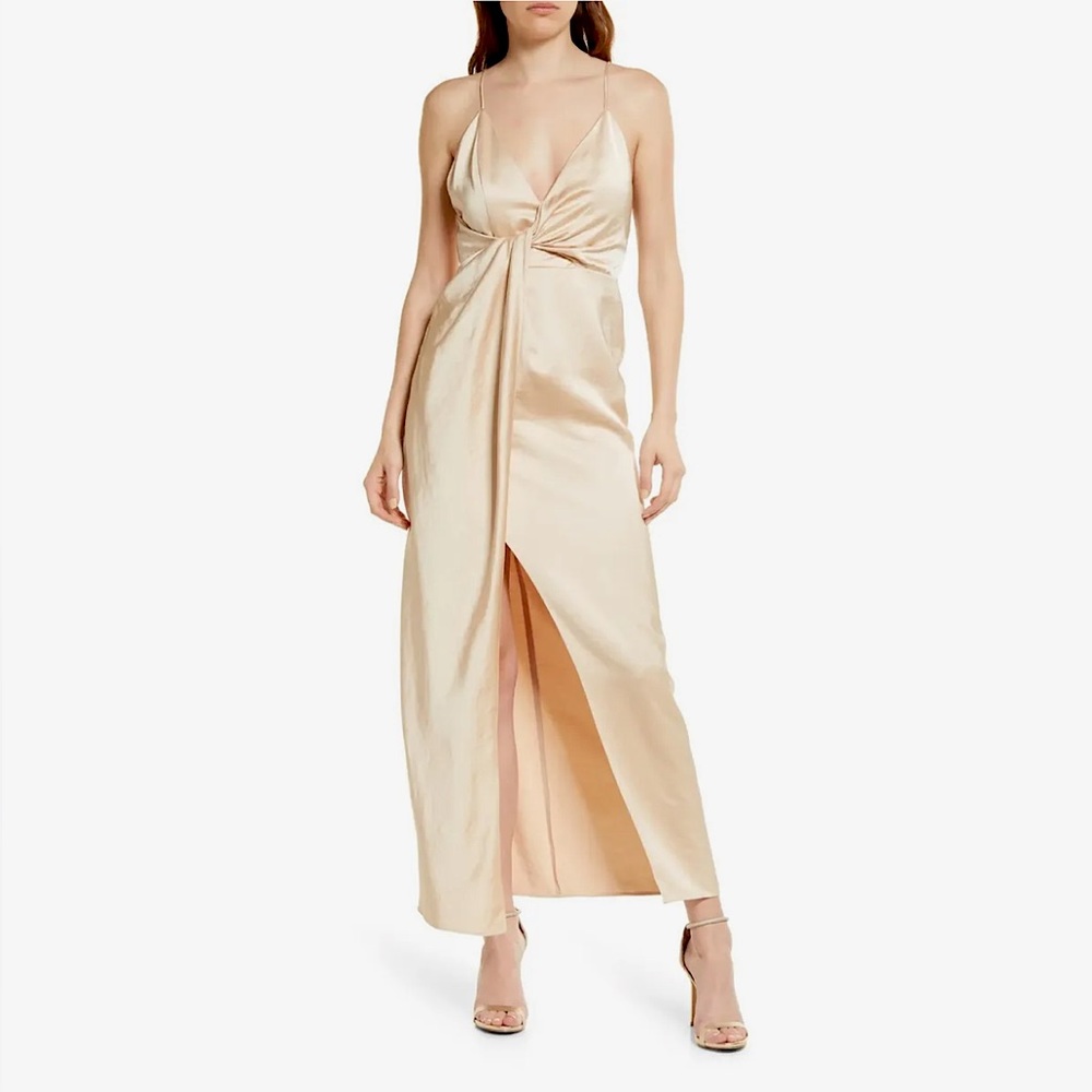 NWT Significant Other Imelda Satin Gown in Champagne Women’s Size